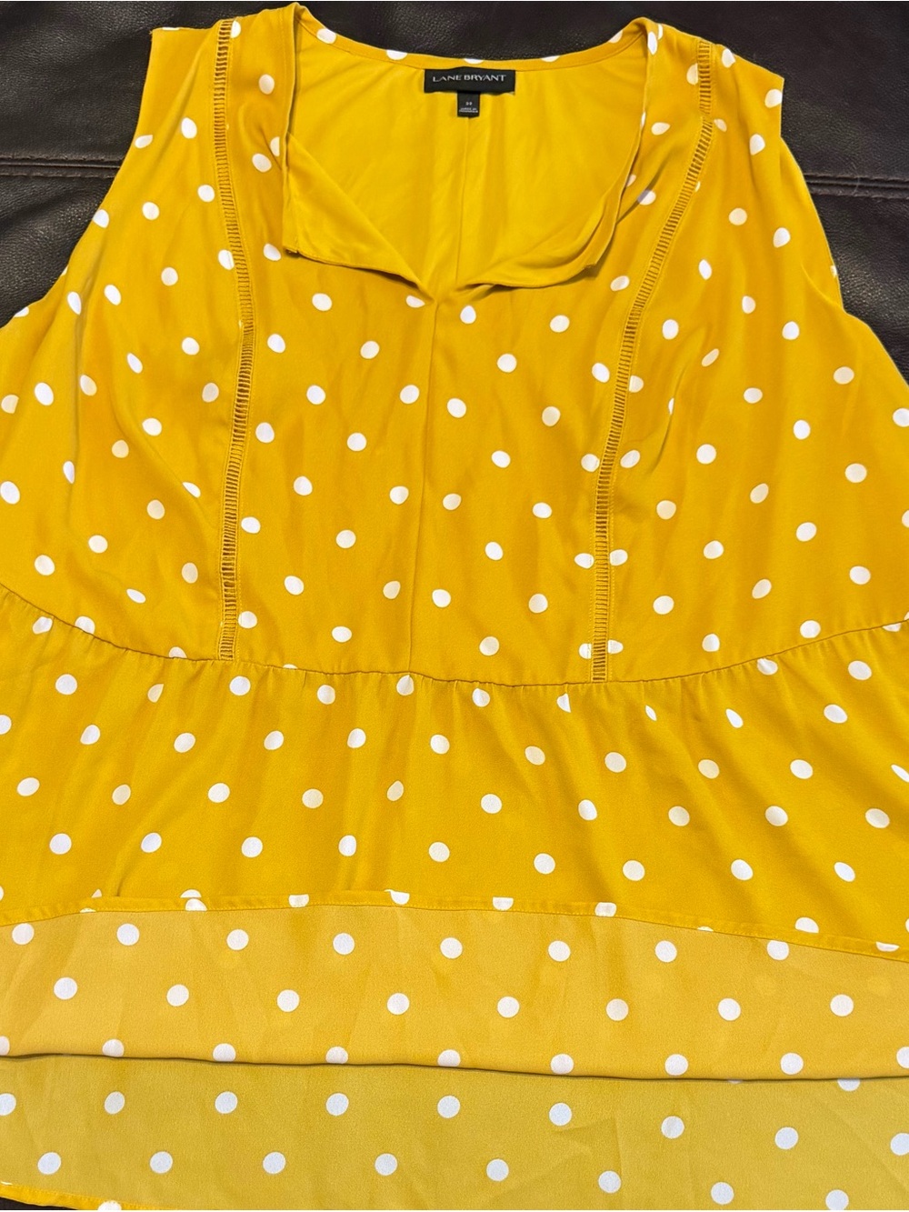 Lane Bryant Mustard Yellow Sleeveless Blouse